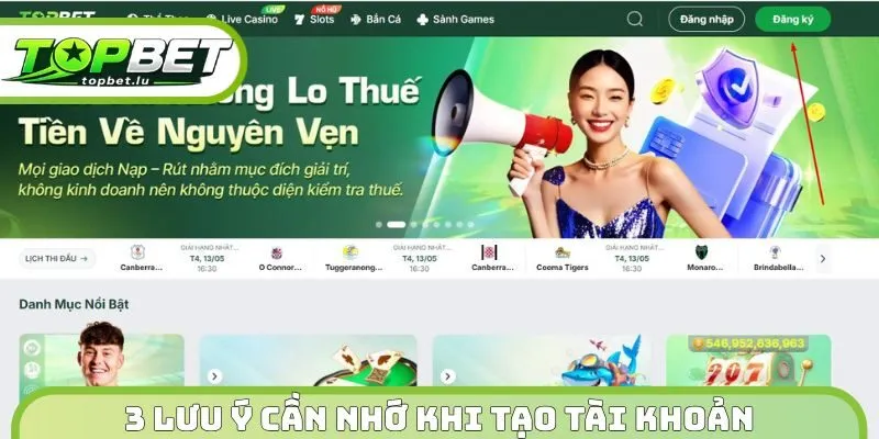 3 lưu ý cần nhớ khi tạo tài khoản