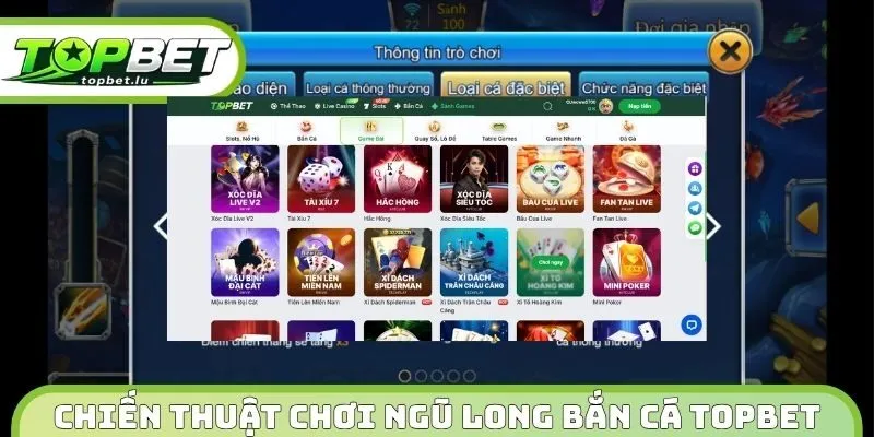 Chiến thuật chơi ngũ long bắn cá Topbet